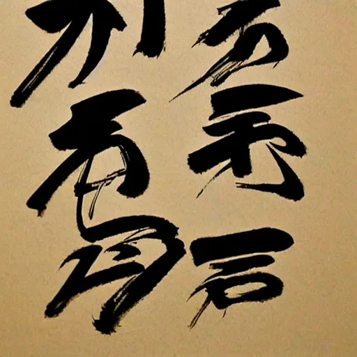 Prompt: beautiful Japanese calligraphy