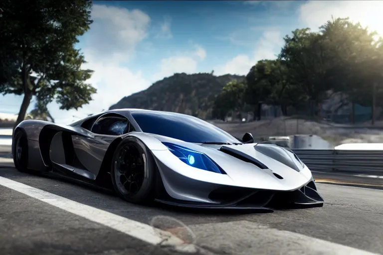 Image similar to photo wallpaper sport car gran turismo 7 forza horizon need for speed fast and furious 5 unreal engine supercar hypercar game concept car octane render, 4 khd 2 0 2 2 3 d cgi rtx style chrome reflexion global illumination ray tracing hdr arstation pixar and disney unreal