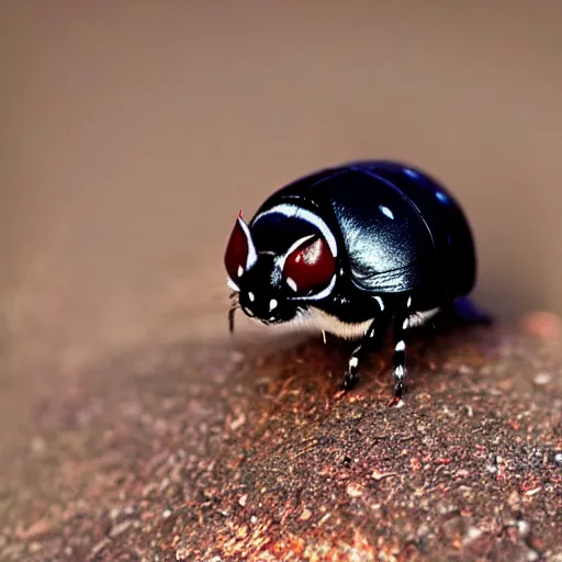 Image similar to a ladybug - cat - hybrid, animal photography