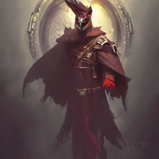 Image similar to digital art painting of an anthropomorphic!!! black crow!!! wearing wizard robes!!!, dnd portrait painted by craig mullins and gaston bussiere and greg rutkowski