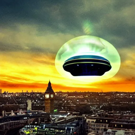 Image similar to Alien mothership above the skies of London