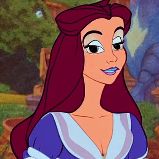 Prompt: all disney princess morphed together into abomination