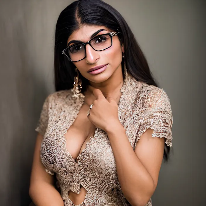 Mia Khalifa Boob Squzze - portrait of Mia Khalifa wearing Kebaya, by Charlotte | Stable Diffusion |  OpenArt