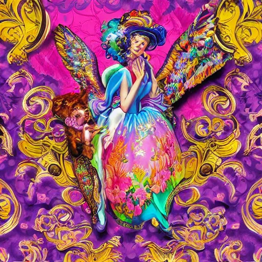 Image similar to Lisa Frank and Baroque collaboration