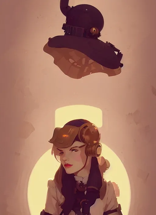 Prompt: portrait of cute maiden girl, steampunk by atey ghailan, by greg rutkowski, by greg tocchini, by james gilleard, by joe gb fenton, by in kaethe butcher, dynamic lighting, gradient light yellow, brown, blonde cream and white color in scheme, grunge aesthetic