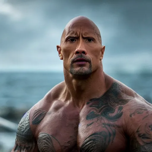 Image similar to dwayne johnson in vikings 4 k quality super realistic