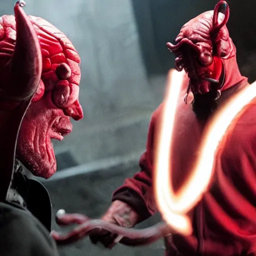 Image similar to twizzlers!!!! hellboy, movie still