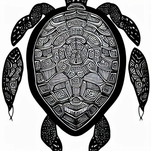 Prompt: turtle duck hybrid, black ink on paper, trending on artstation, beautiful, intricate, detailed