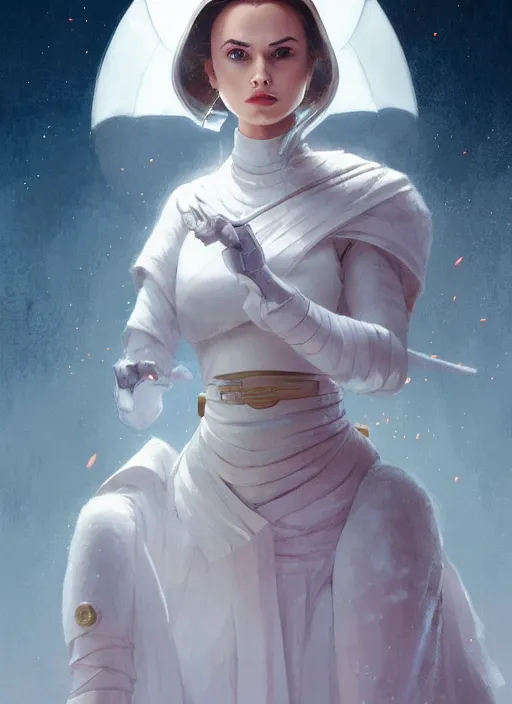 Image similar to Padme Amidala, full body, sharp details, sharp focus, elegant, highly detailed, illustration, by Jordan Grimmer and greg rutkowski and PiNe(パイネ) and 薯子Imoko and 香川悠作 and wlop and maya takamura, intricate, beautiful, Trending artstation, pixiv, digital Art