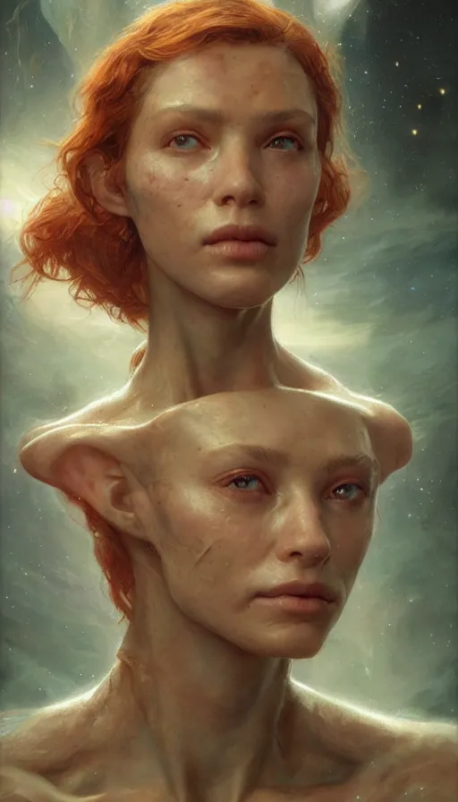 Image similar to epic masterpiece portrait star wars lady, sweaty skin, hyperrealistic, octane render, cinematic, beautiful face and flawless skin, perfect hands, 5 fingers, by Edgar Maxence and Ross Tran and Michael Whelan, Legends of Runeterra