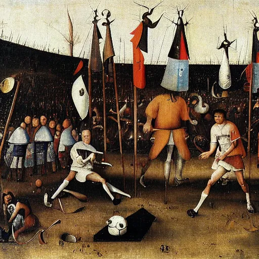 Prompt: real madrid by hieronymus bosch