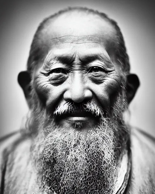 Image similar to an award winning portrait photograph of Lao tzu