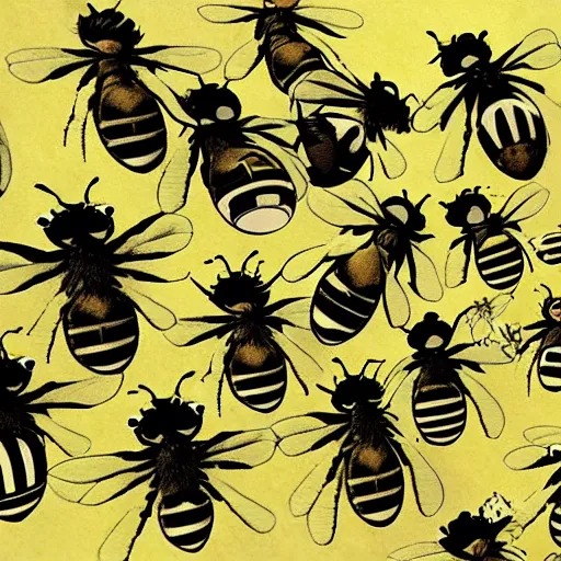 Prompt: Kentaro Miura's Bee Movie