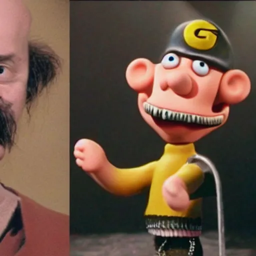 Image similar to GG Allin appears as a character in Wallace and gromit