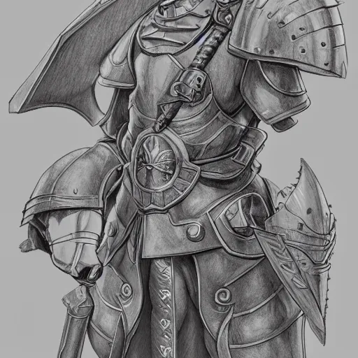 Image similar to heroic character design of anthropomorphic beaver, heroic beaver, portrait of face, holy crusader medieval knight, final fantasy tactics character design, character art, colorized pencil sketch, highly detailed, Akihiko Yoshida,