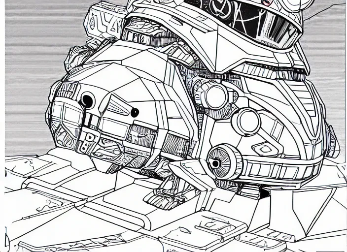 Image similar to a giant anthropomorphic hamster shaped mecha, moebius, detailed line art,