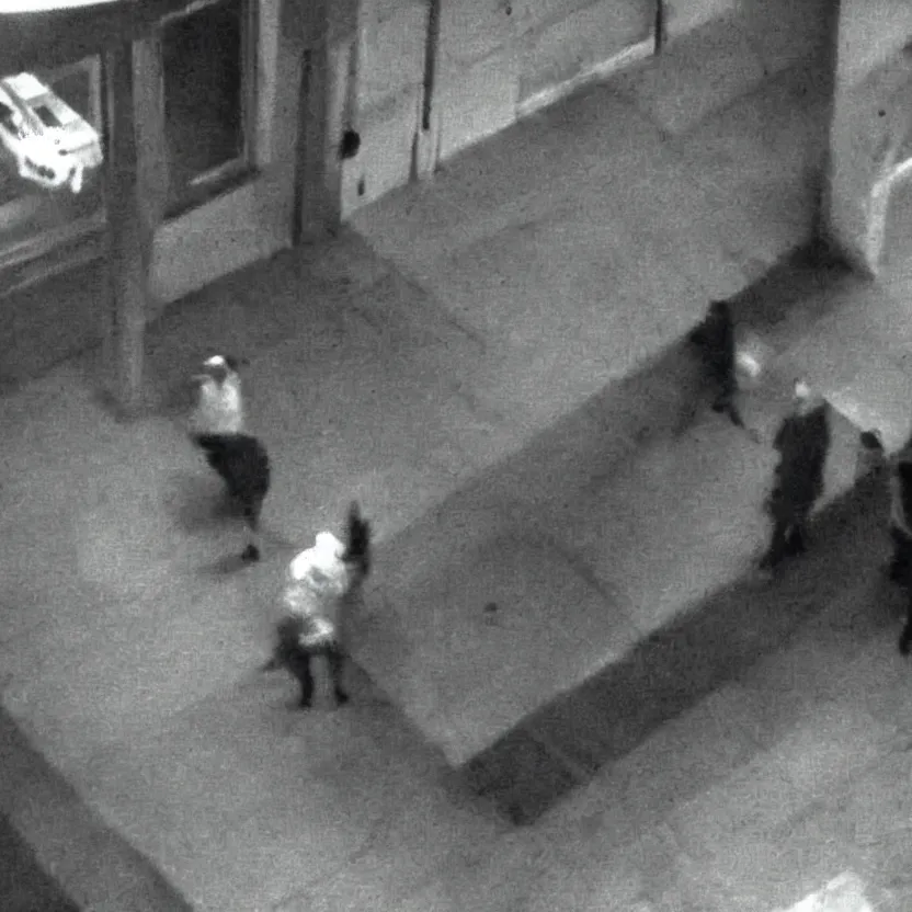 Prompt: the most creepy cctv footage still ever found
