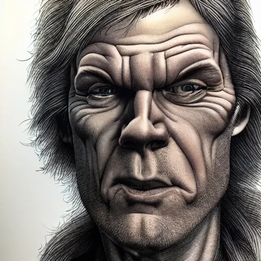 Image similar to a beautiful detailed 3 d matte portrait of uuno turhapuro, by glenn fabry, high details