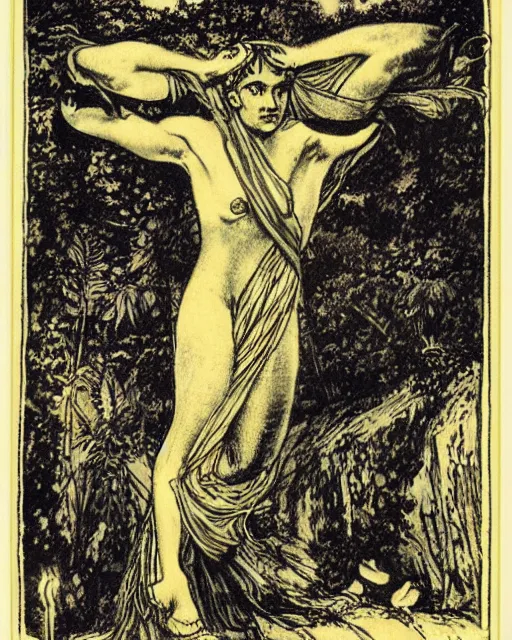 Image similar to “ a print of the strength tarot card by max klinger, extremely detailed ”