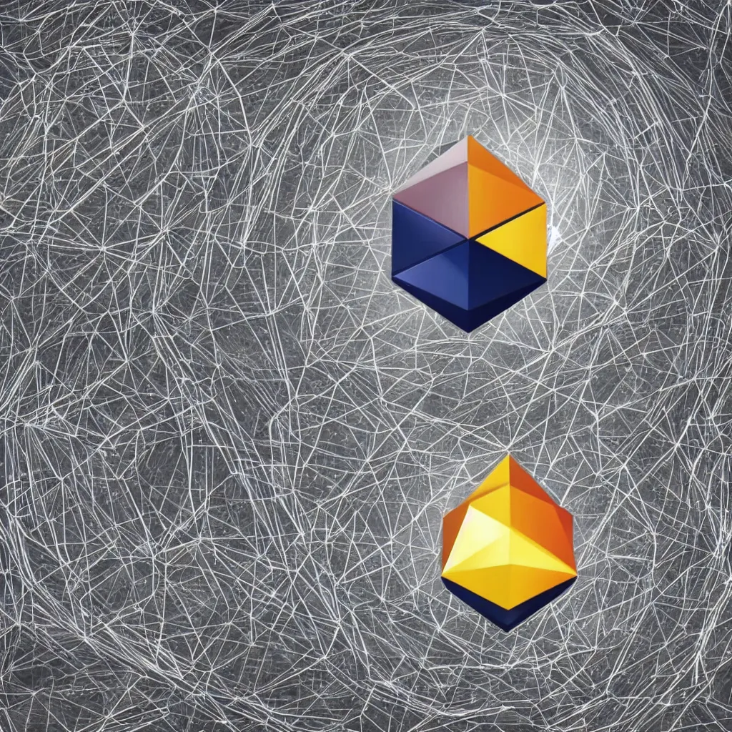 Image similar to ethereum logo in a ball