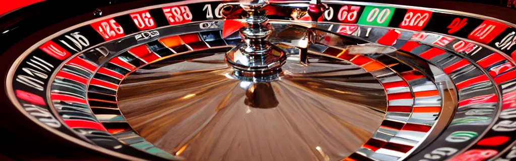 Prompt: retro revolution casino wheel seen from top