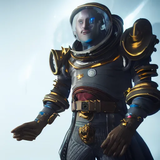 Prompt: space pirate wearing an armor in space, unreal engine, ultra realistic, 8 k, ultra detailed