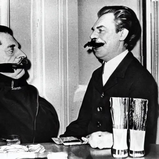Prompt: jan ulrich meeting stalin and snorting a line of coke, photography, kodak