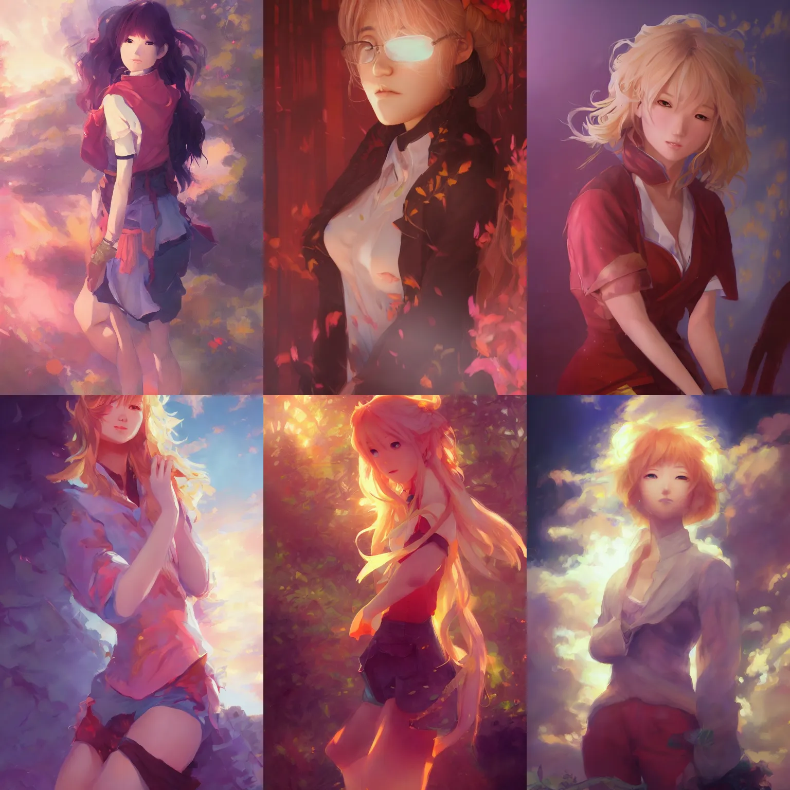 Prompt: a portrait of Yang Xiao Long, fairy tale setting, vivid colors, soft lighting, atmospheric, cinematic, moody, in the style of Ilya Kuvshinov and Range Murata, Krenz Cushart, oil on canvas, 8k
