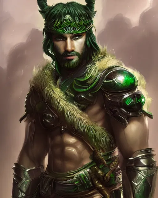 Prompt: portrait of a male warrior, fierce, masculine, ross tran, muted colors, green! eyes!!!!!!!!!!!, highly detailed sculpture, intricate detailed, ommatidia, 8 k, cinematic atmosphere