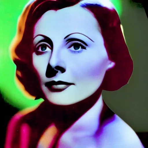 Prompt: greta garbo. in technicolor.