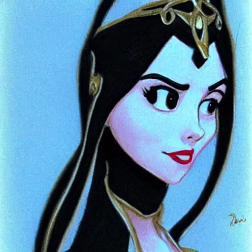 Image similar to milt kahl sketch of victoria justice as princess padme from star wars episode 3