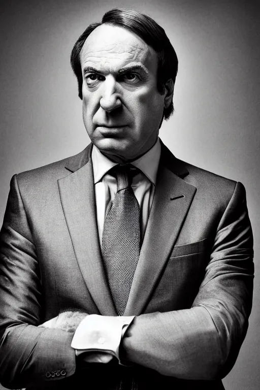 Image similar to Saul Goodman portrait photo by Mark Mann and Lorenzo Agius , award winning, atmosphere, lighting, 1x