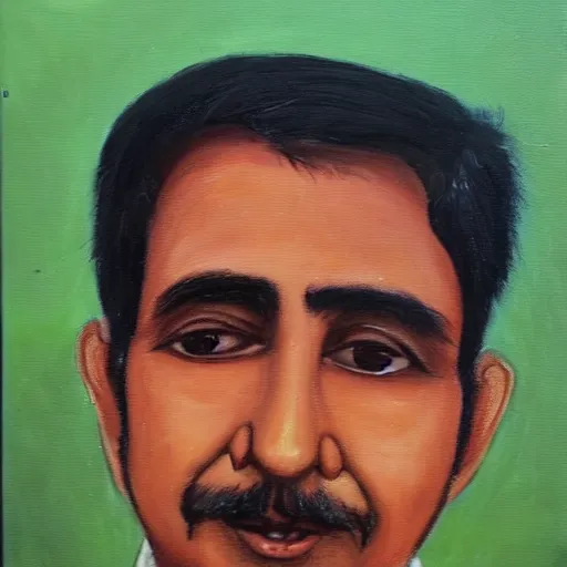 Prompt: a portrait painting of j. c. chakravarti