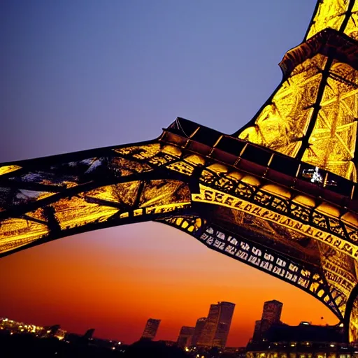 Prompt: eiffel tower at night,