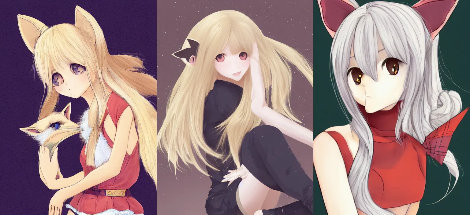 Illustration On Pixiv Blonde Girl With Fox Ears Stable Diffusion OpenArt