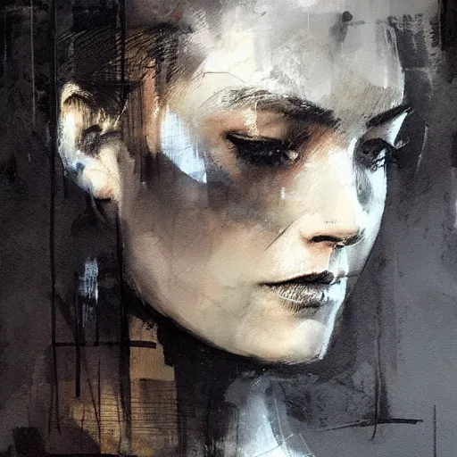 Image similar to portrait of kim wrexler, artwork by guy denning and charlie bowater,