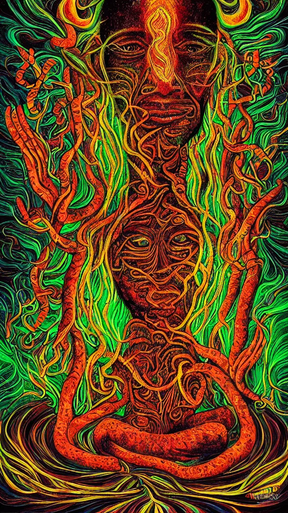 Image similar to the ayahuasca spirit, by amr elshamy