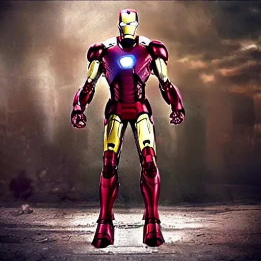 Image similar to < photo hd stunning gritty reimagined > iron man < / photo >