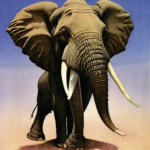 Prompt: an elephant-headed aviator, art by Norman Rockwell