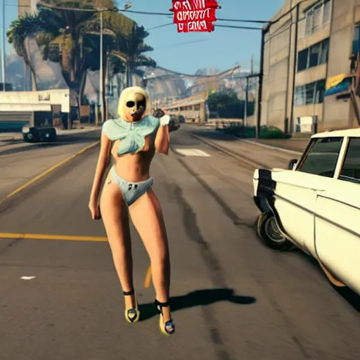 Image similar to lady gaga in gta 5