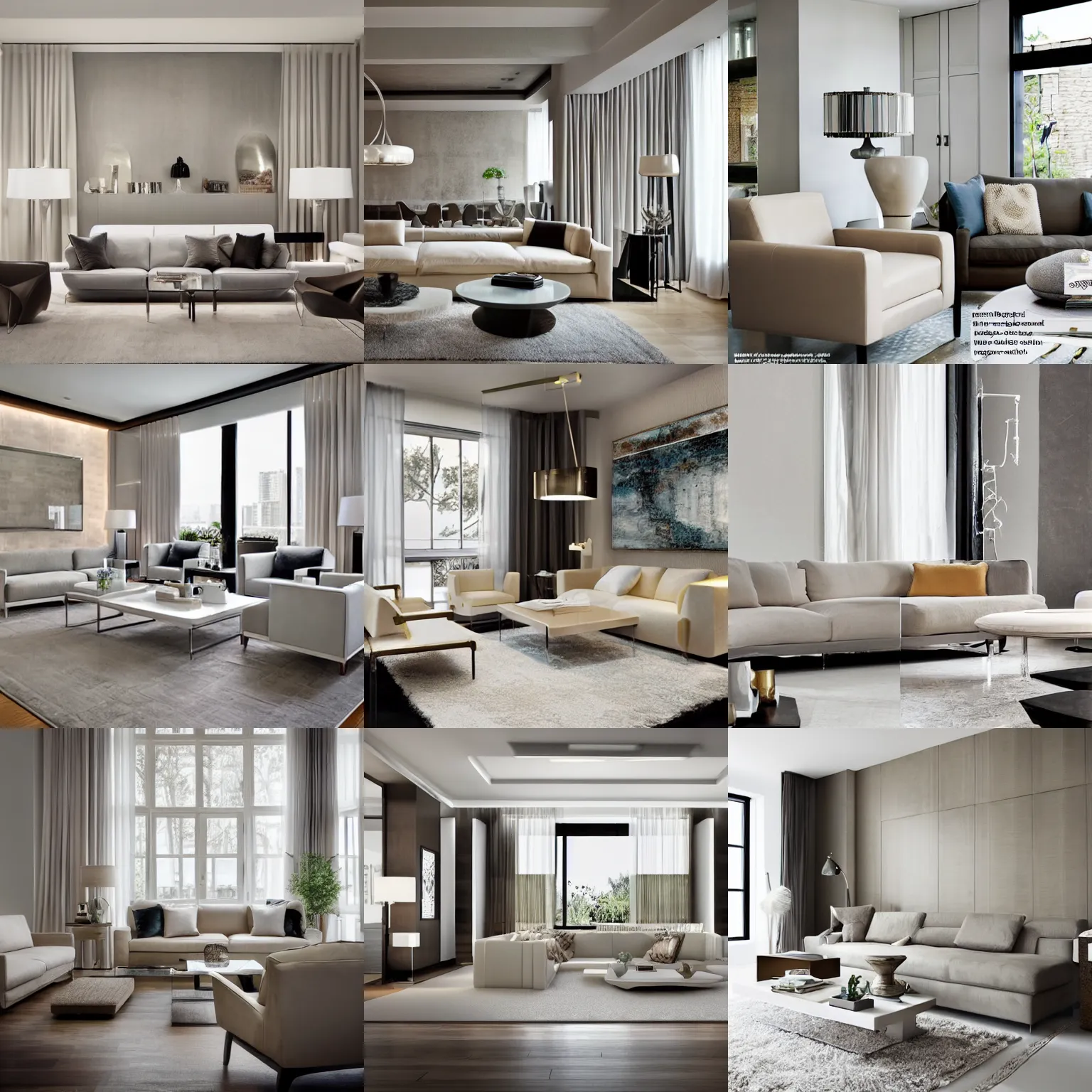 Prompt: modern light colored interior design, sophisticated, modern, furniture magazine, promotional photography