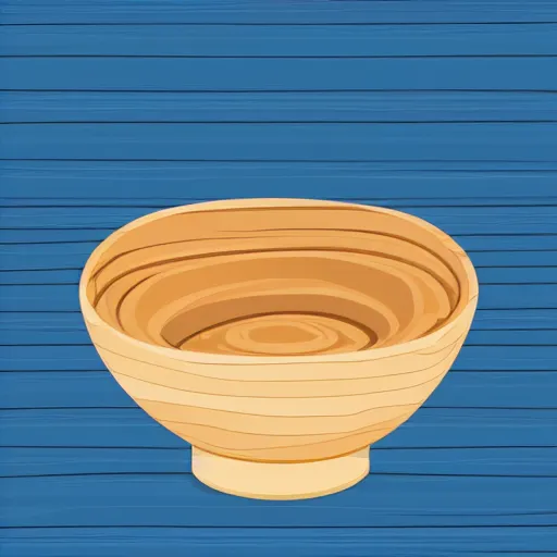 Image similar to wooden bowl emerging from log, vector art