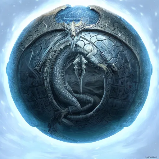 Image similar to A richly detailed realistic fantasy digital art of a dragon orb by Markus Neidel, krita masterpiece trending on artstation