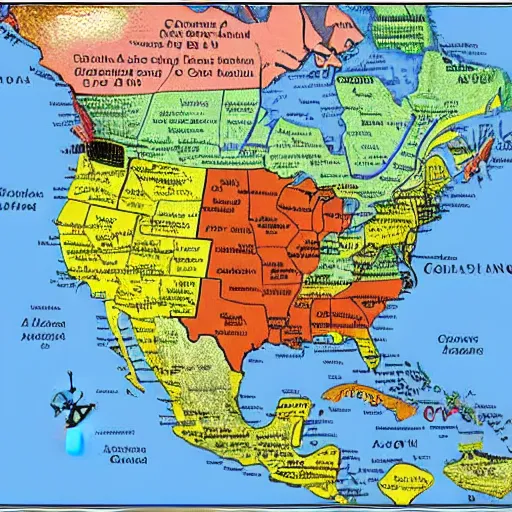 Image similar to north america map with names