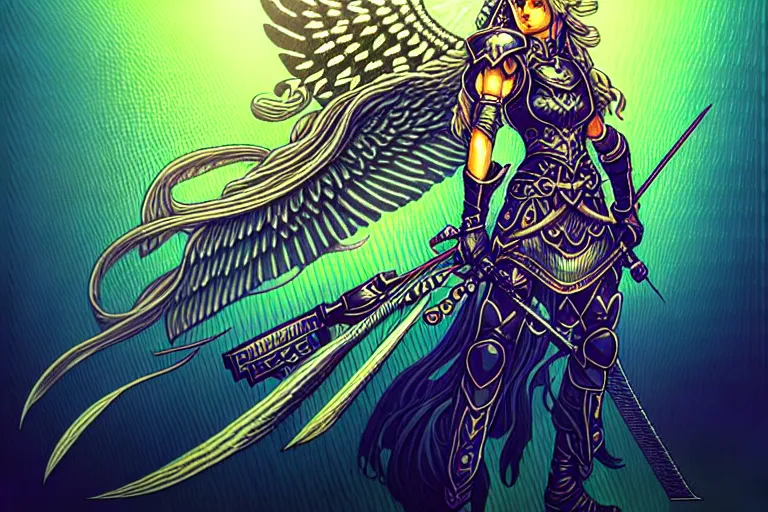 Prompt: valkyrie profile, beautiful detailed pixelart by albertov, intricate details, beautiful, dithered gradients, volumetric lighting, cgsociety, artstation, smooth, sharp focus, 2 d illustration, amazing art by dan mumford