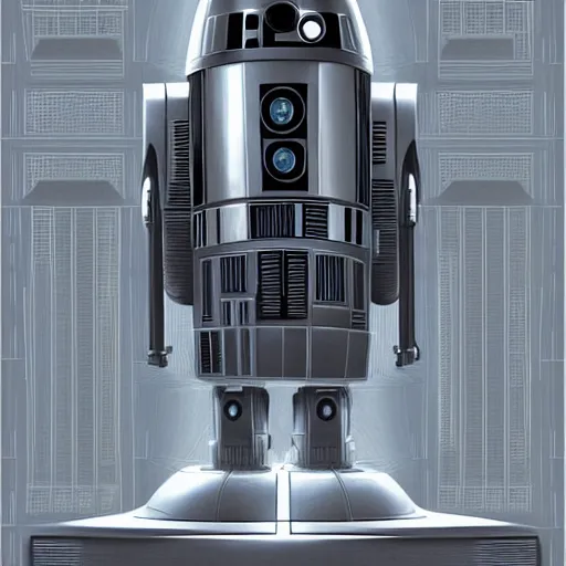 Prompt: futuristic, well designed, symmetrical and tall telepresence robot with slick hands and a compact wheeled base, star wars, hightech interior, realism, shiny, hightech, intricate, elegant, extremely highly detailed, ultra definition, digital painting, artstation, design thinking, design concept, smooth, sharp focus, art by ralph angus mcquarrie