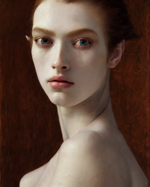 Prompt: a photoshoot of a model wearing balenciaga, by edgar maxence and caravaggio and michael whelan, artistic, intricate drawing, light brazen, realistic fantasy, extremely detailed and beautiful aesthetic face, 8 k resolution