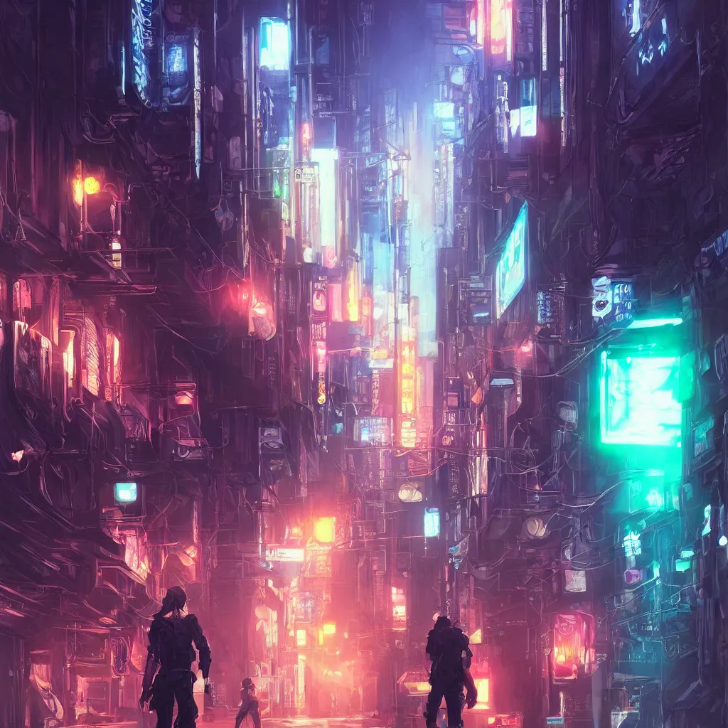 Image similar to Ultra realistic illustration, android at night in street, bright colour tone, cyberpunk, sci-fi, fantasy, intricate, highly detailed, digital painting, artstation, concept art, cinematic lighting, smooth, sharp focus, illustration, art by artgerm