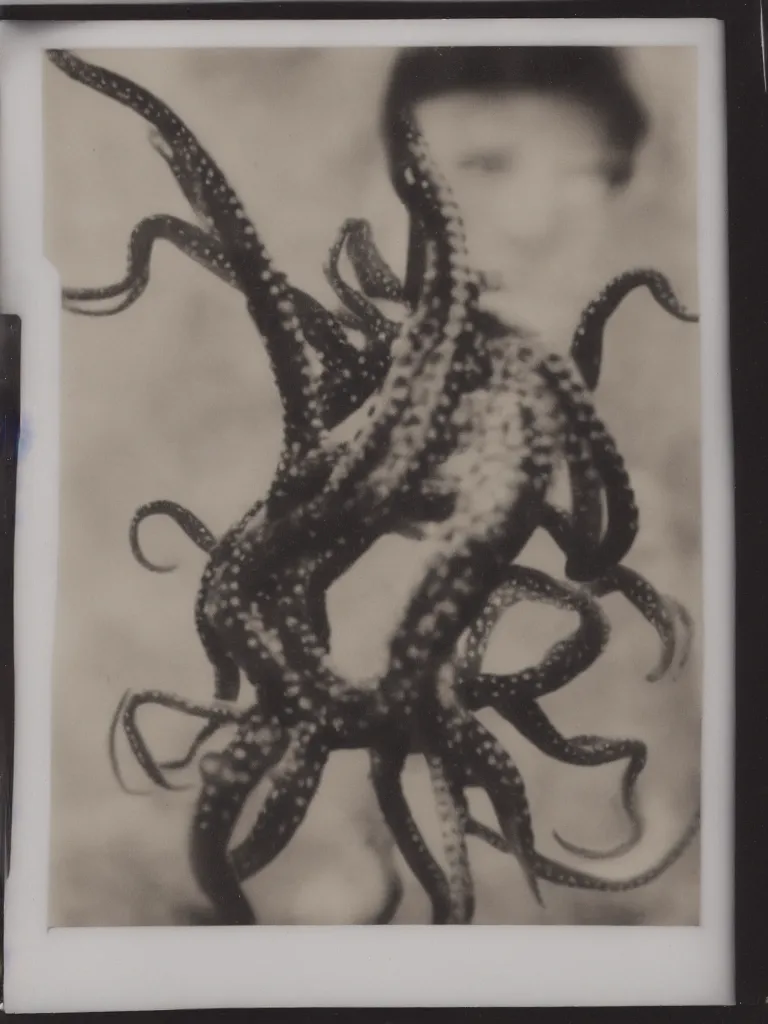 Image similar to Polaroid of an octopus at his high school prom, portrait by David friedric