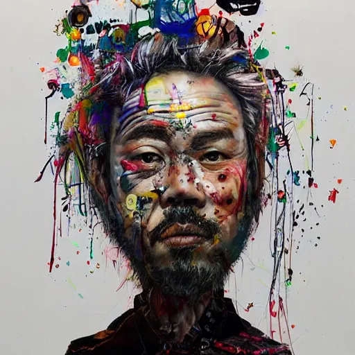 Image similar to interesting portraits by david choe